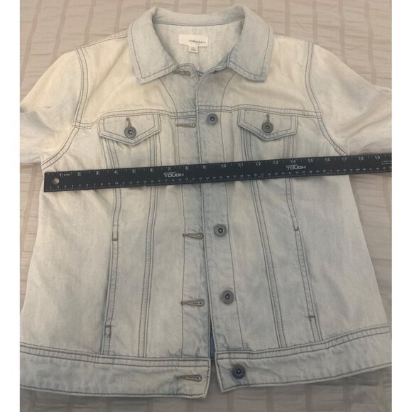 Halogen Bleached-Out Wash Denim Jacket, Size: MP - Picture 10 of 11